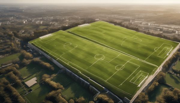 La superficie d’un terrain de foot varie de 4 050 à 10 800 m²